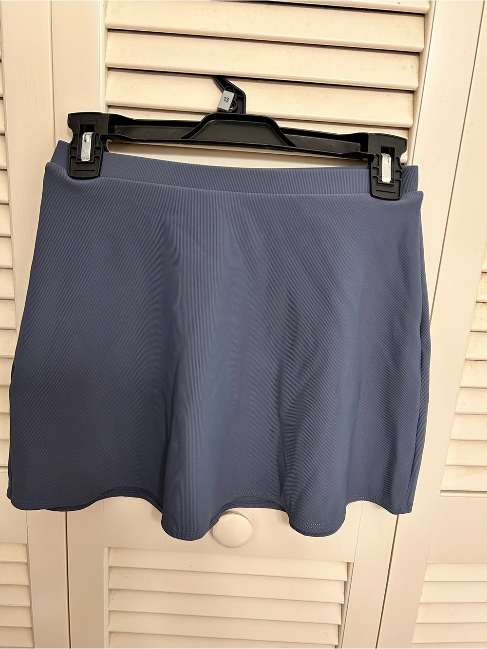 Wilo the label ribbed Blue Skater Skirt - Picture 1 of 3